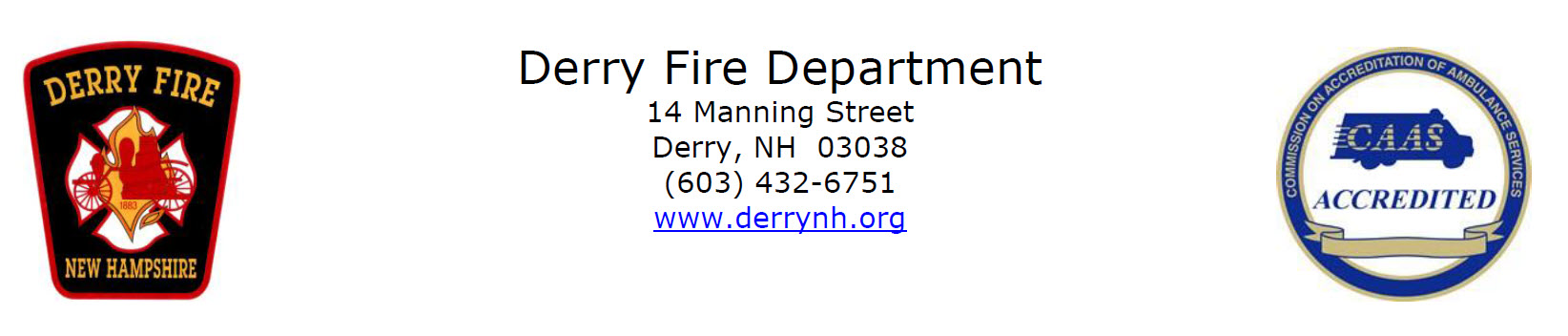 Derry Fire Department, NH Firefighter Jobs